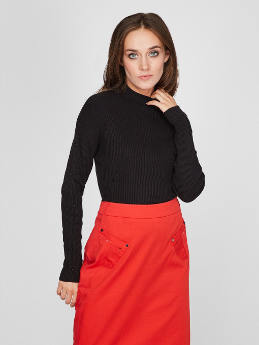 Свитер Sassofono модель A201-SC-28201, Чорний Фото