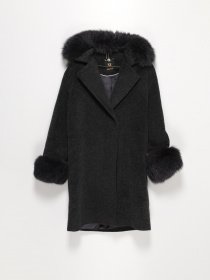 Пальто Sassofono модель A191-SF-511301-1 Антрацит Фото