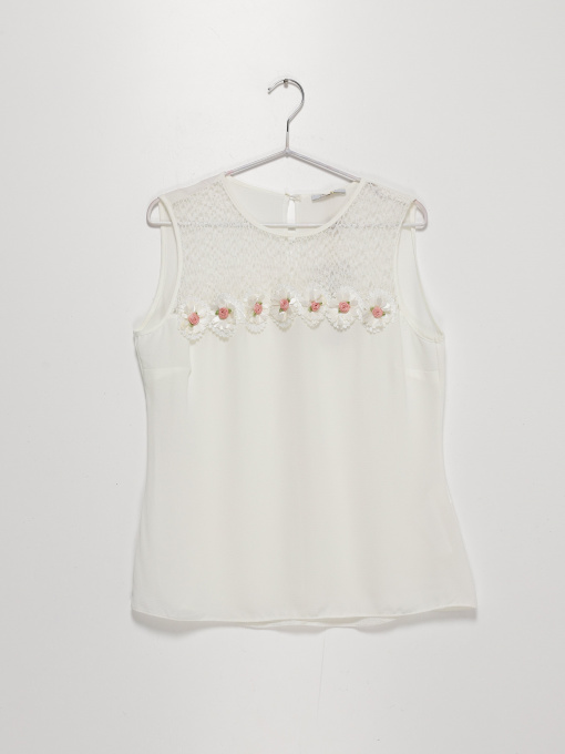 Майка Sassofono модель A191SC8YB399 МОЛОЧНИЙ Фото