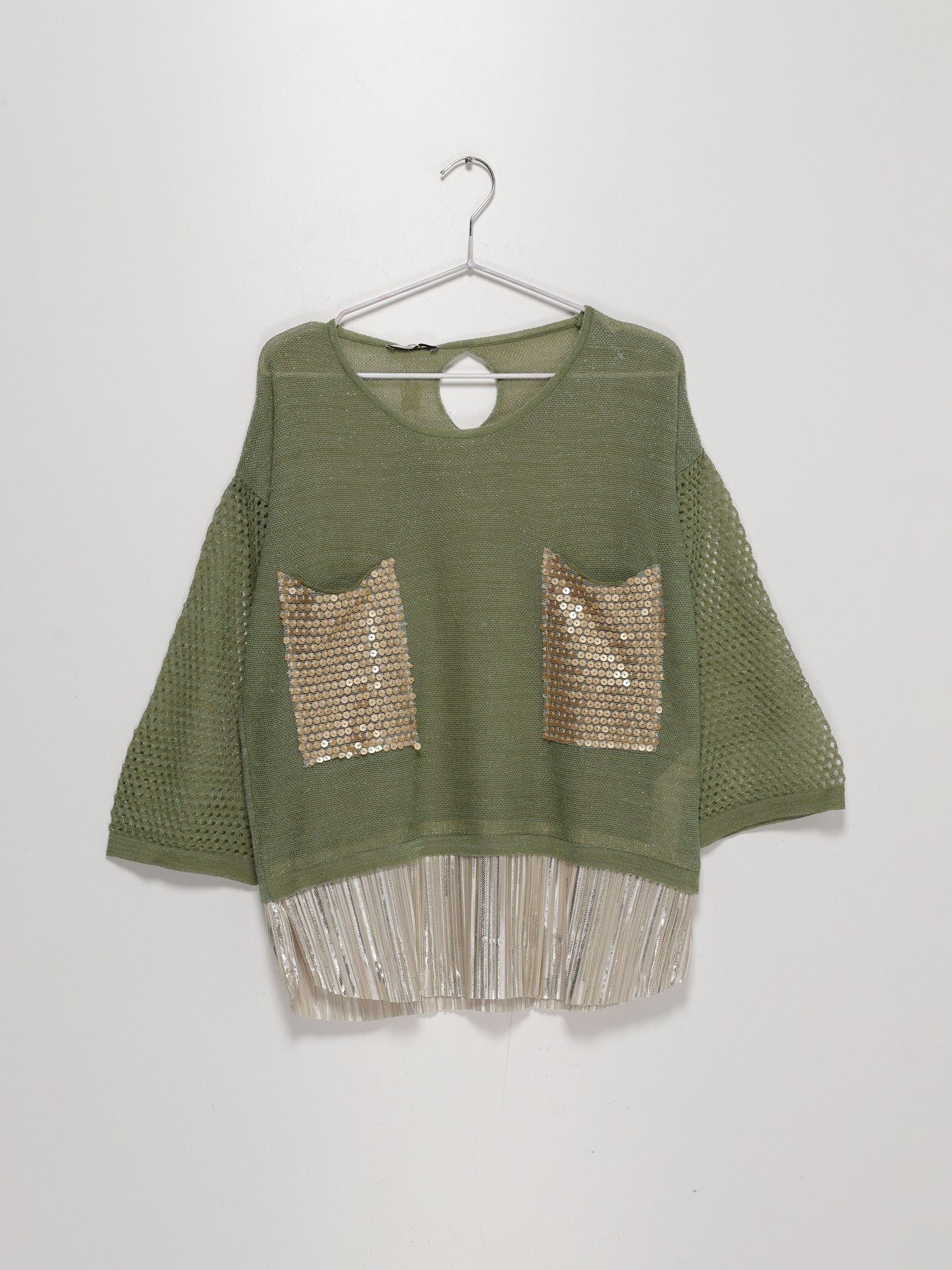 Блуза Sassofono модель A192-SC-8254 Зелений Фото