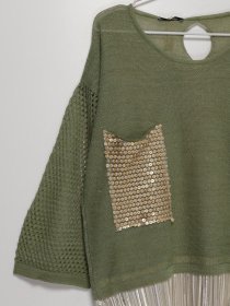 Блуза Sassofono модель A192-SC-8254 Зелений Фото