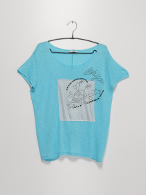 Футболка Sassofono модель A192-SC-8844 БІРЮЗОВИЙ Фото