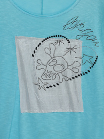 Футболка Sassofono модель A192-SC-8844 БІРЮЗОВИЙ Фото