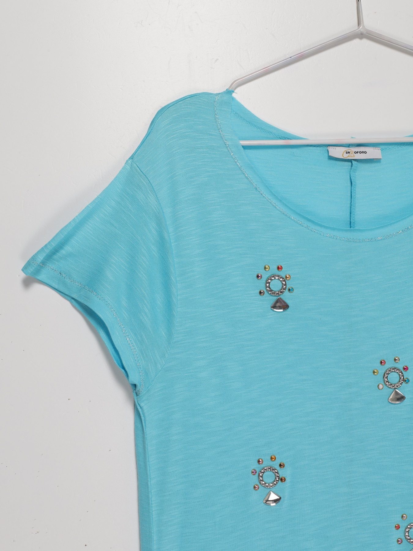 Футболка Sassofono модель A192-SC-8849 БІРЮЗОВИЙ Фото