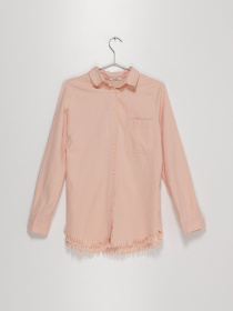 Рубашка повседневная Sassofono модель A192-SC-9978 Пудровий Фото