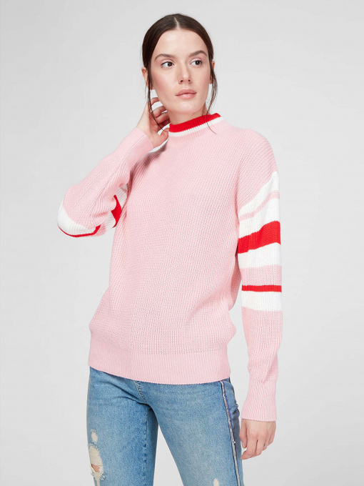 Свитер Sassofono модель A201-SC-28209, Рожевий Фото