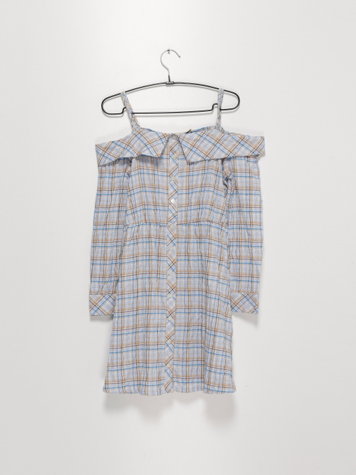 Платье мини Sassofono модель A192-SF-104171 БЛАКИТНИЙ Фото