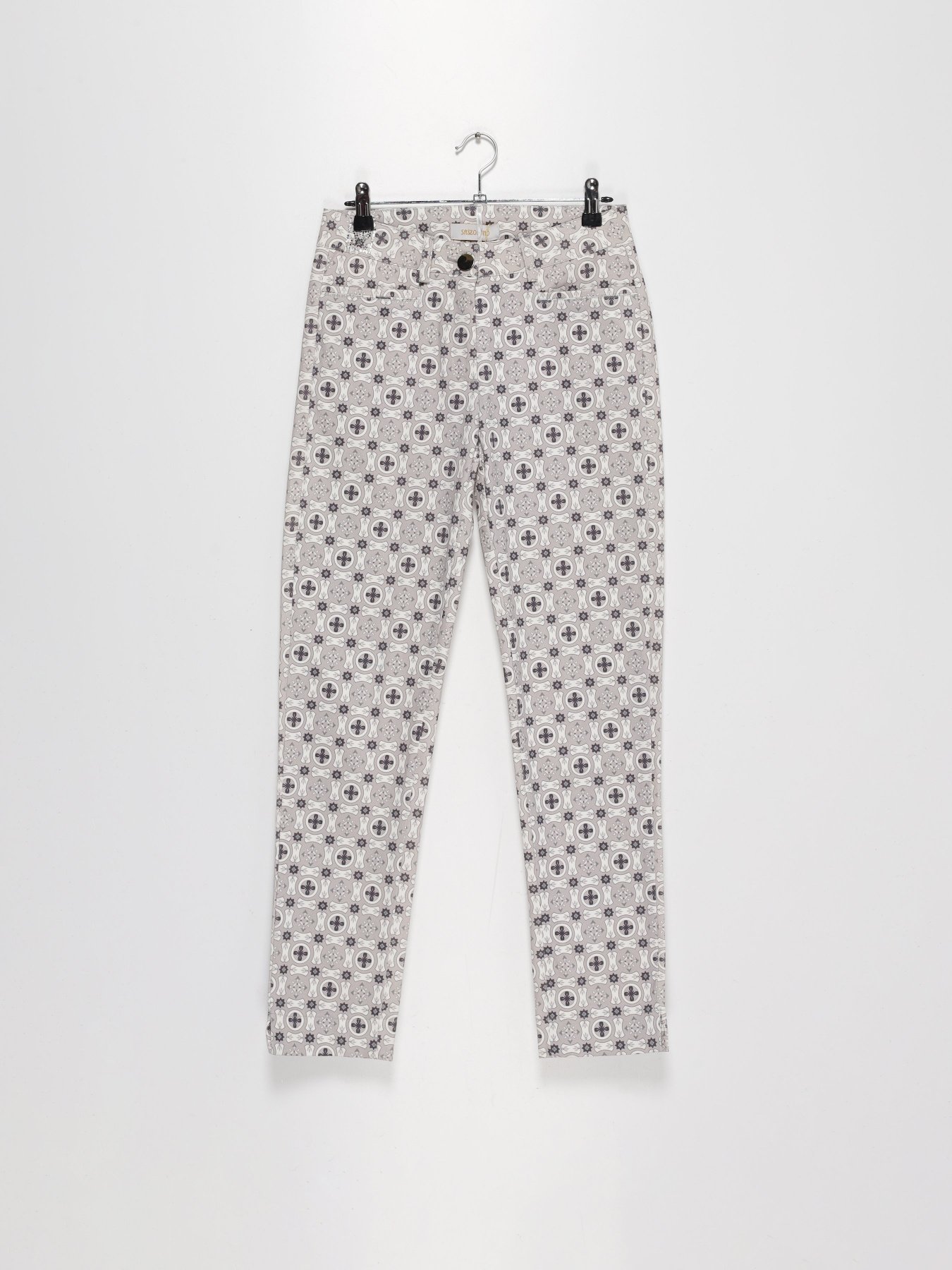 Повсякденні штани Sassofono модель A192-SF-10482 МОЛОЧНИЙ Фото