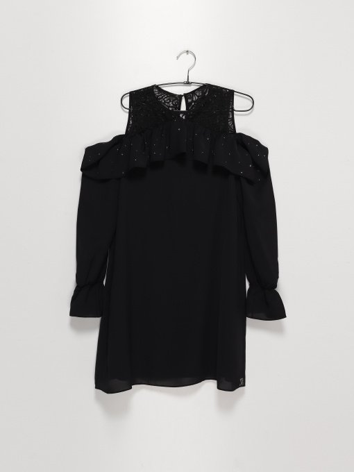 Платье мини Sassofono модель A192-SF-132171 ЧОРНИЙ Фото