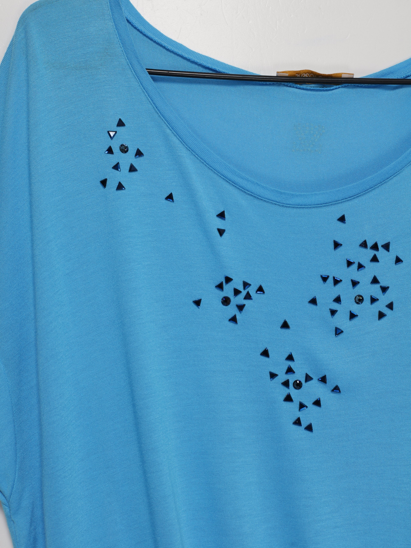 Футболка Sassofono модель A192-SF-13575 Блакитний Фото