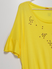 Футболка Sassofono модель A192-SF-13575 Жовтий Фото