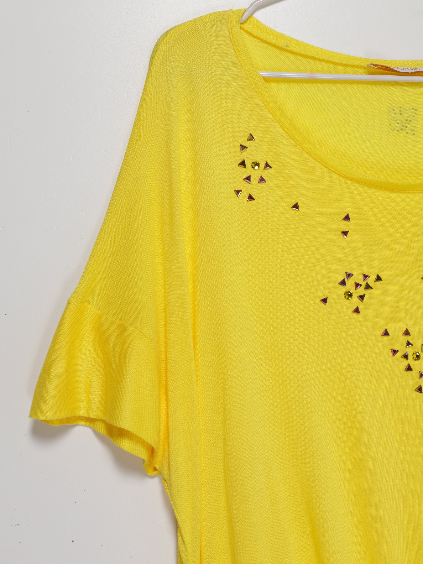 Футболка Sassofono модель A192-SF-13575 Жовтий Фото