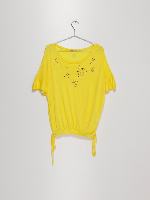 Футболка Sassofono модель A192-SF-13575 Жовтий Фото