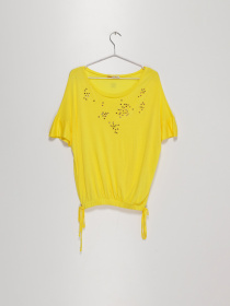Футболка Sassofono модель A192-SF-13575 Жовтий Фото