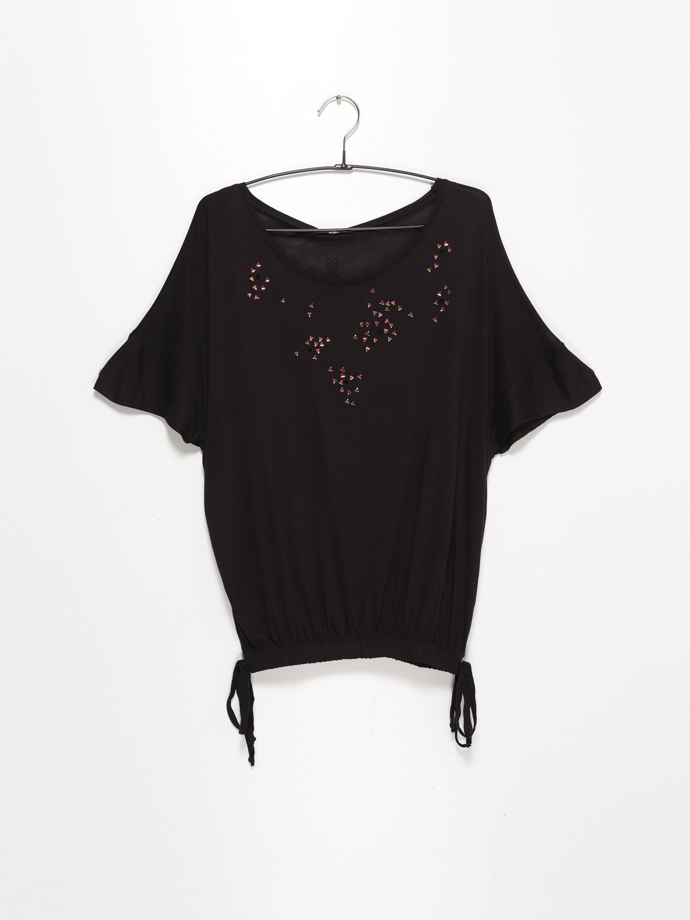 Футболка Sassofono модель A192-SF-13575 Чорний Фото