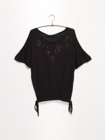 Футболка Sassofono модель A192-SF-13575 Чорний Фото