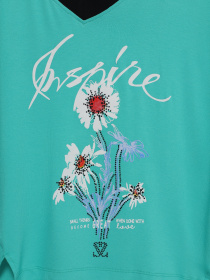 Футболка Sassofono модель A192-SF-306111-1 МЯТНИЙ Фото