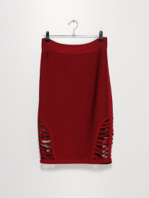 Юбка мини Sassofono модель A192-SF-70107 Бордовий Фото