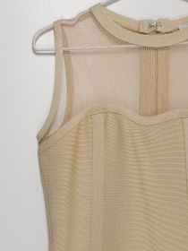 Сукня міні Sassofono модель A192-SF-70108 Бежевий Фото