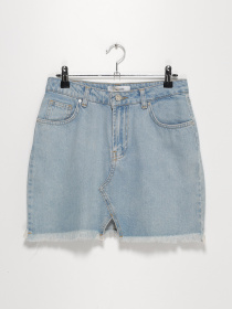 Юбка мини Sassofono модель A202-SC-22199 Блакитний Фото