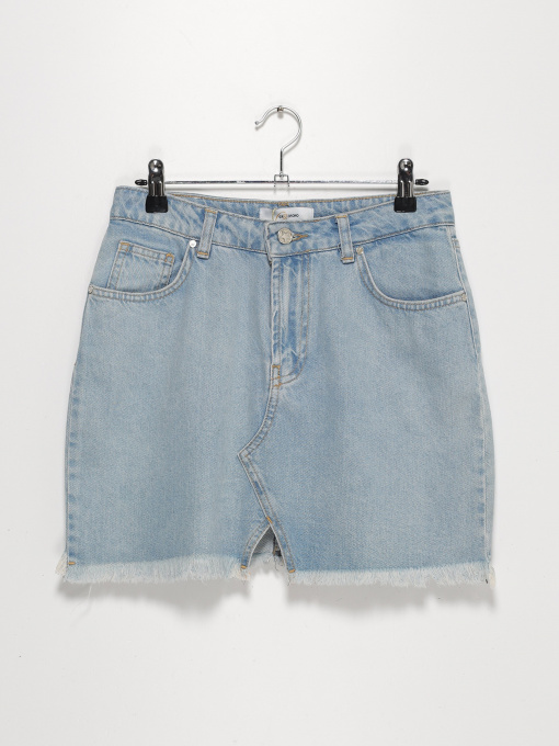 Спідниця міні Sassofono модель A202-SC-22199 Блакитний Фото