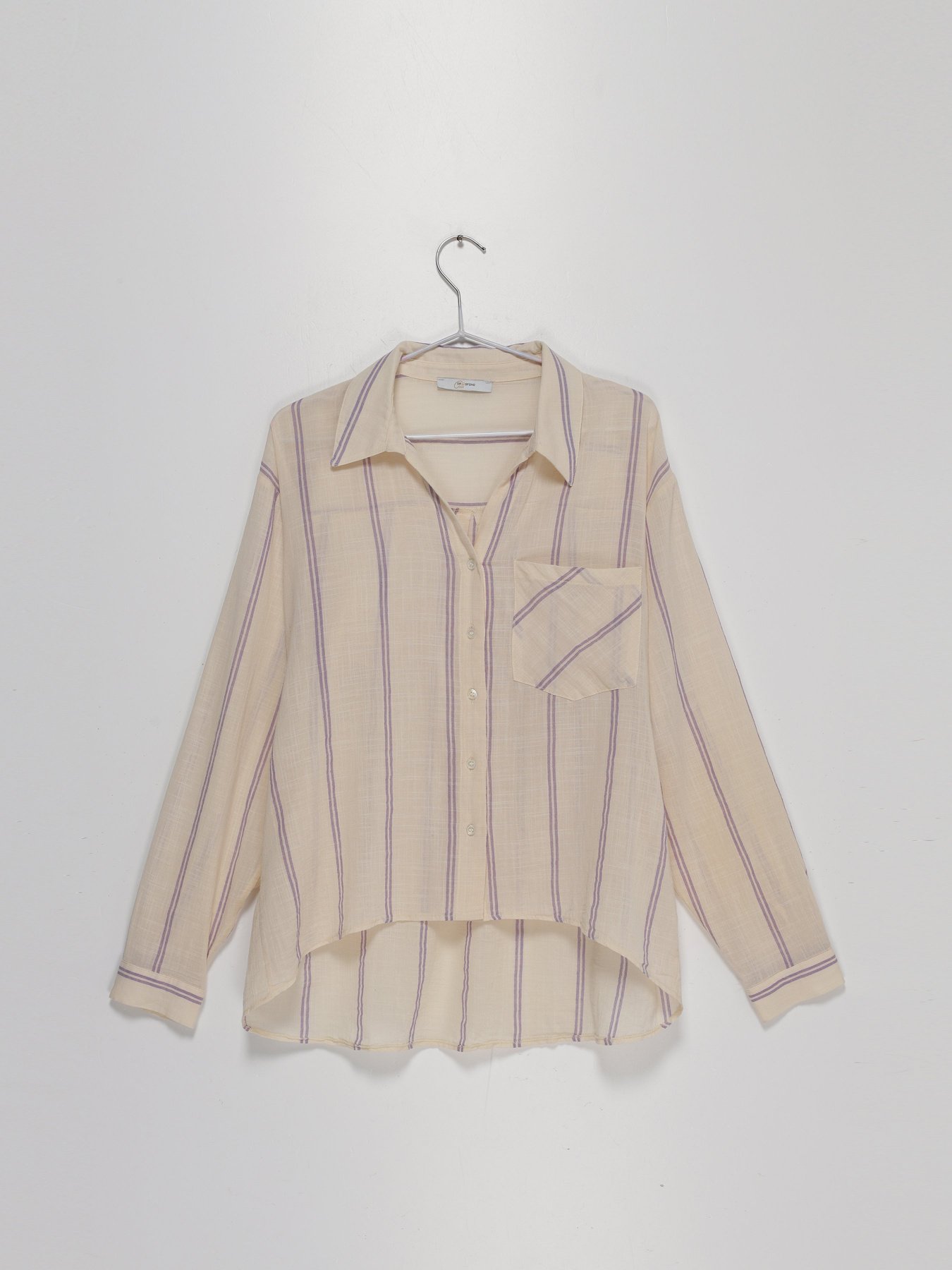 Сорочка Sassofono модель A202-SC-34464 Молочний Фото