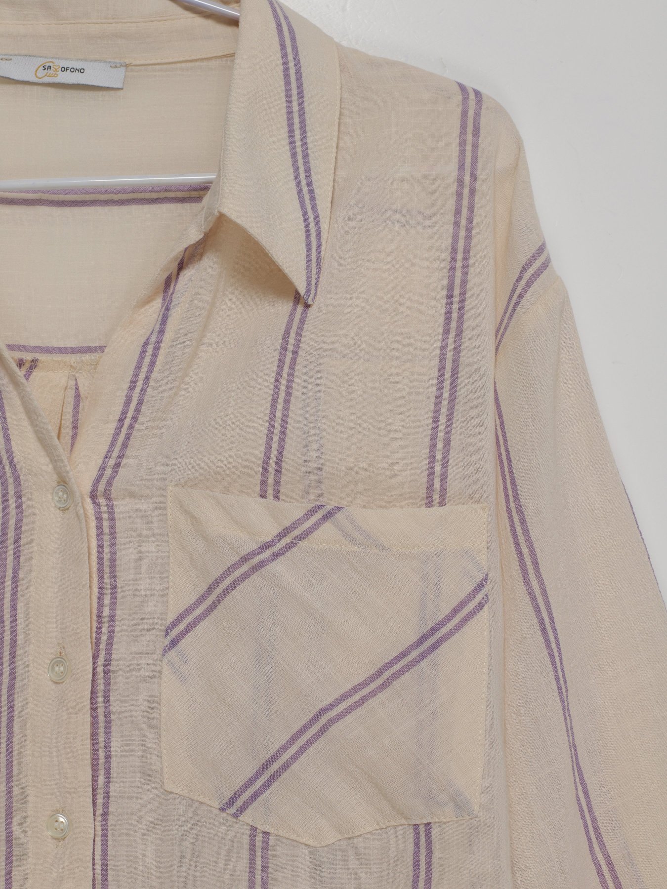 Рубашка повседневная Sassofono модель A202-SC-34464 Молочний Фото