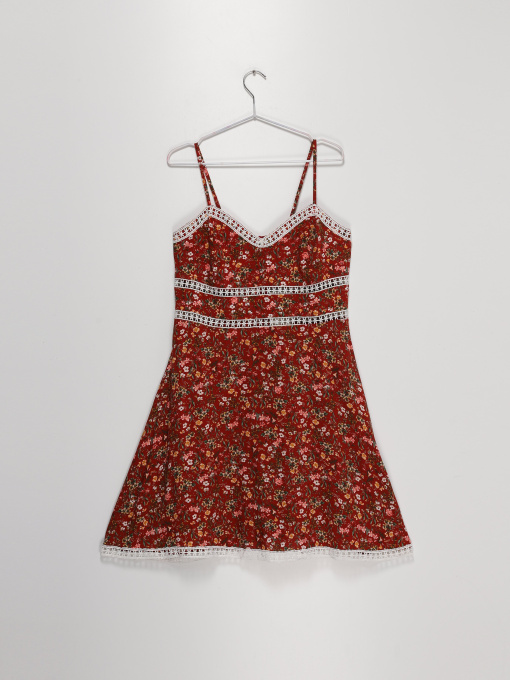 Платье мини Sassofono модель A202-SC-43002 ЦЕГЛЯНИЙ Фото