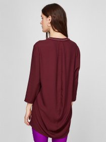 Туника Sassofono модель A191-SF-156151, БОРДОВИЙ Фото