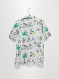 Рубашка повседневная Sassofono модель A202-SF-41746 МОЛОЧНИЙ-ЗЕЛЕНИЙ Фото