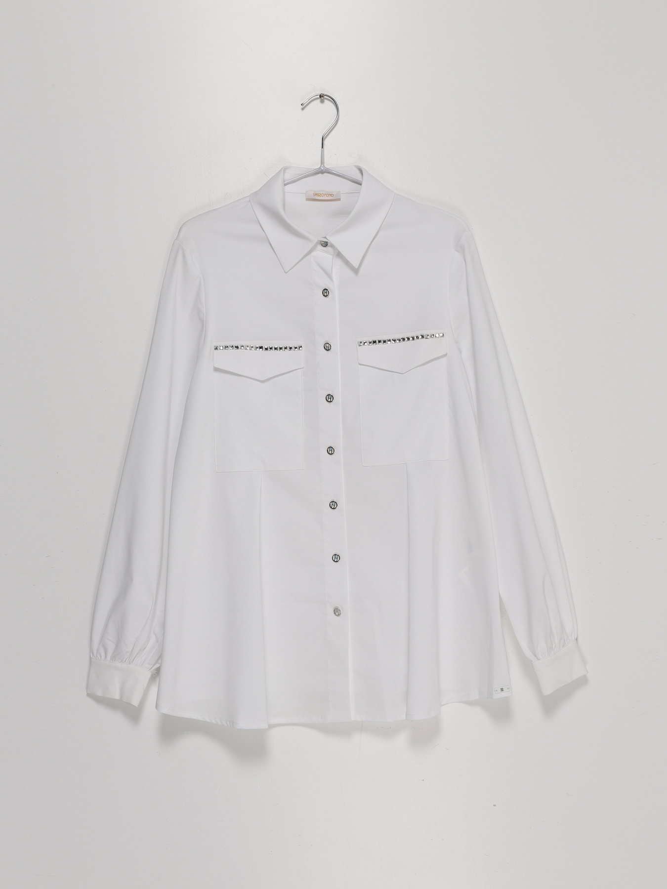 Рубашка повседневная Sassofono модель A202-SF-420152-1 БІЛИЙ Фото