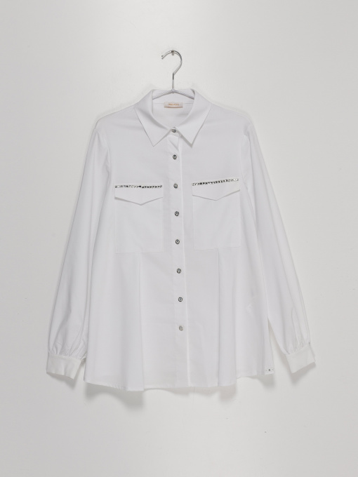 Рубашка повседневная Sassofono модель A202-SF-420152-1 БІЛИЙ Фото