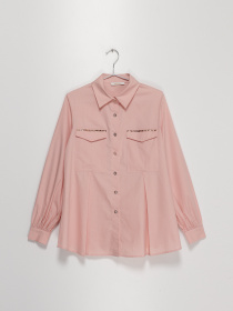 Сорочка Sassofono модель A202-SF-420152-1 ПУДРОВИЙ Фото