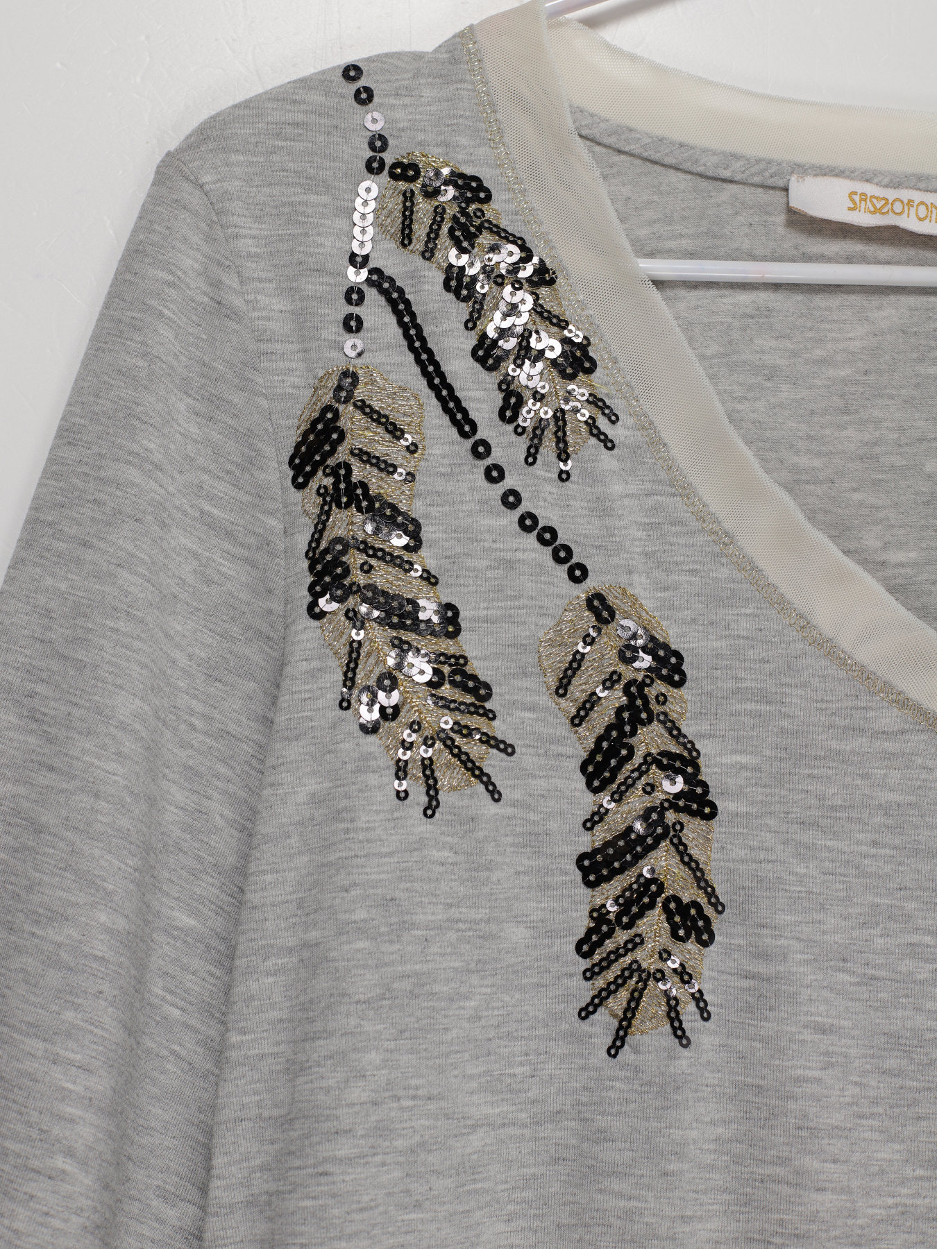 Лонгслив Sassofono модель A202-SF-46415 СІРИЙ Фото