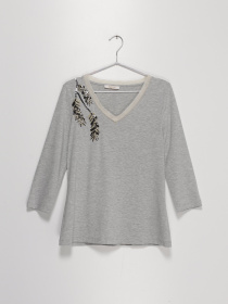 Лонгслив Sassofono модель A202-SF-46415 СІРИЙ Фото