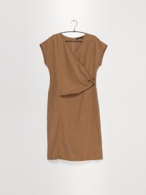Платье мини Sassofono модель A202-SF-51668 КОРИЧНЕВИЙ Фото