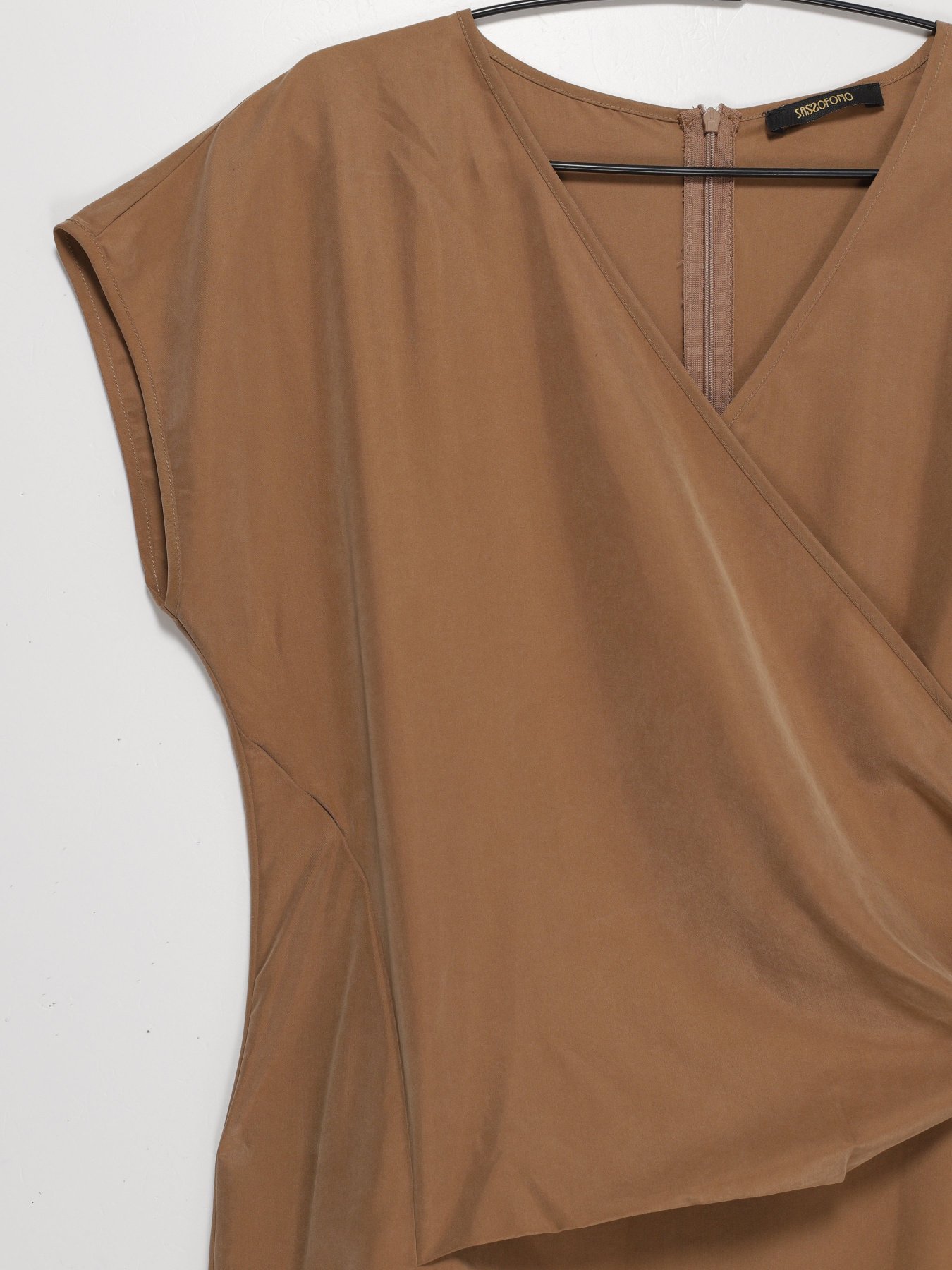 Платье мини Sassofono модель A202-SF-51668 КОРИЧНЕВИЙ Фото