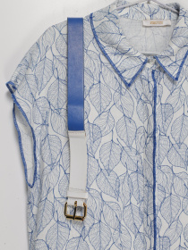 Сукня максі Sassofono модель A202-SF-56860 БЛАКИТНИЙ-БІЛИЙ Фото