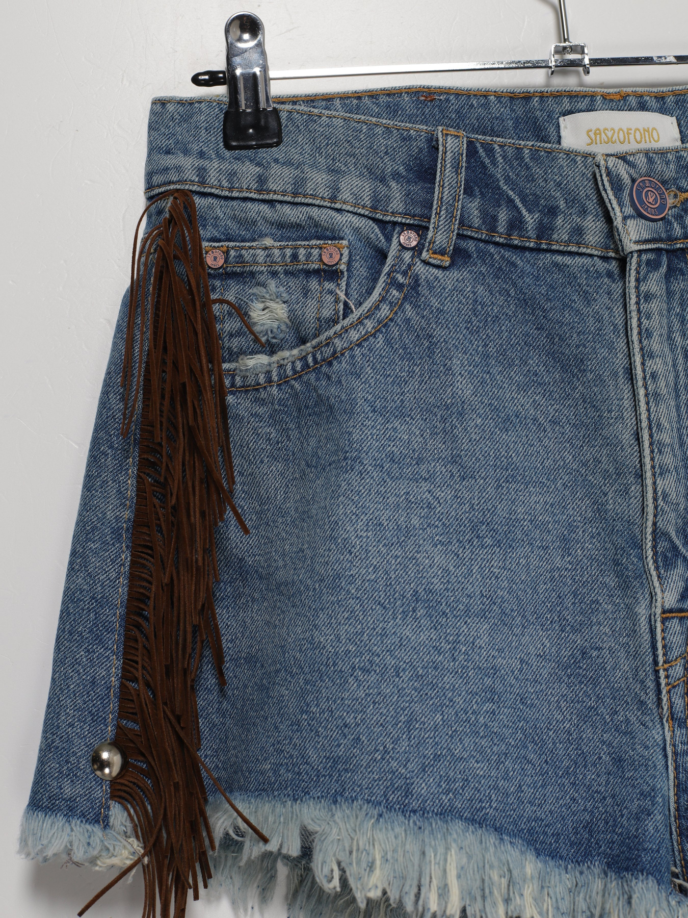 Джинсовые шорты Sassofono модель A202-SF-60551 Блакитний Фото