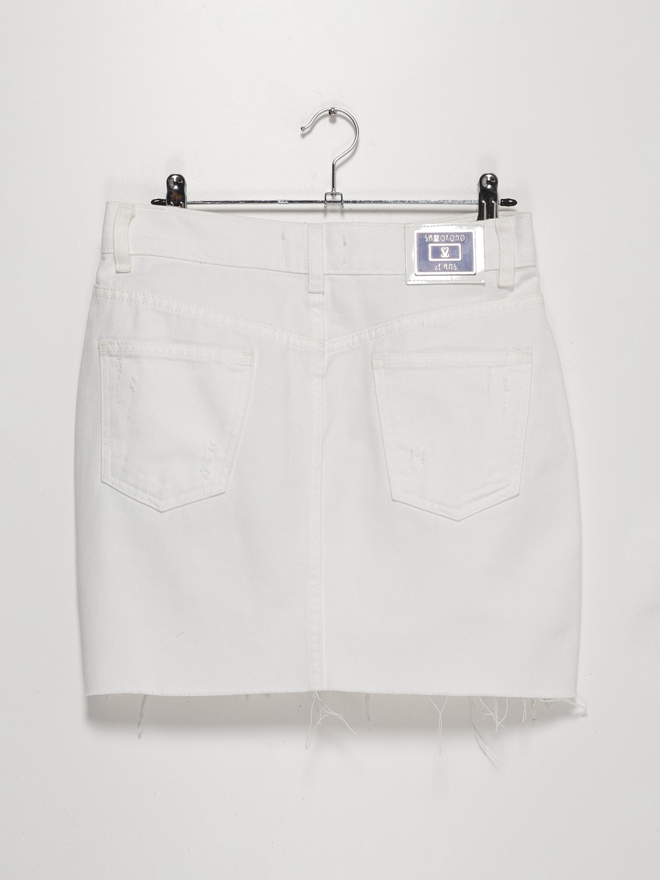 Юбка мини Sassofono модель A202-SF-608008 Білий Фото