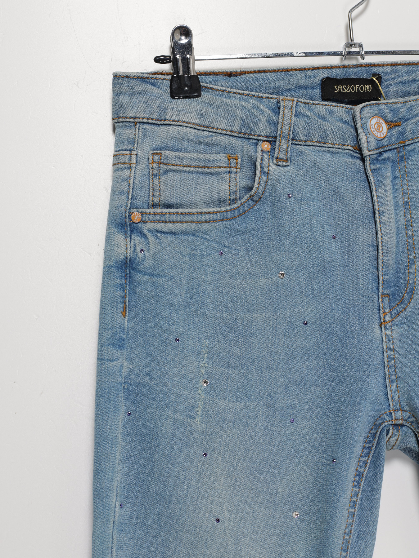 Завужені джинси Sassofono модель A202-SF-692011-1 БЛАКИТНИЙ Фото