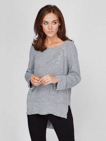 Свитер Sassofono модель A201-SC-7026X-2, СІРИЙ Фото