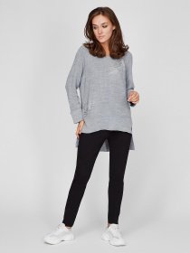 Светр Sassofono модель A201-SC-7026X-2, СІРИЙ Светр Sassofono модель A201-SC-7026X-2, СІРИЙ Фото