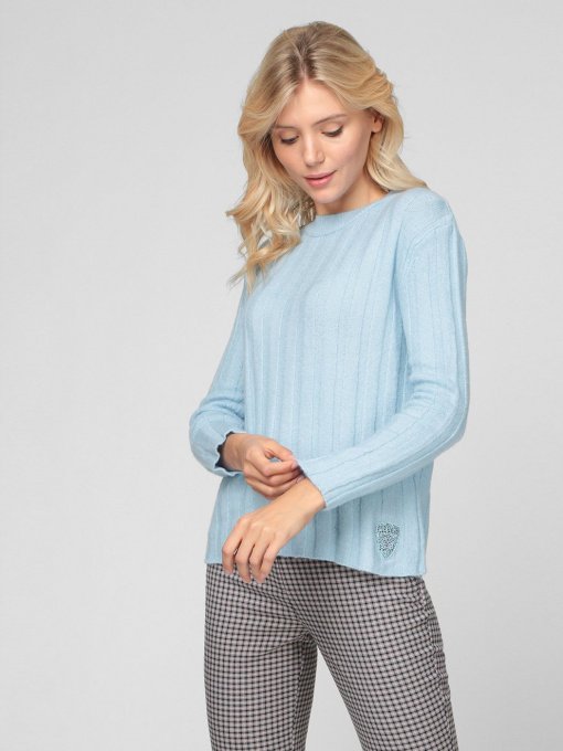 Свитер Sassofono модель A201-SC-7132, Блакитний Фото