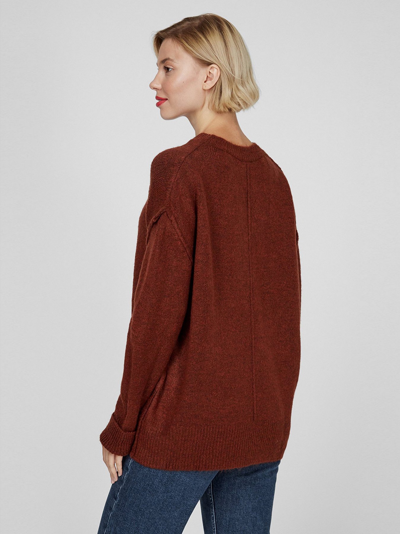 Свитер Sassofono модель A201-SC-7186, Кориця Свитер Sassofono модель A201-SC-7186, Кориця Фото