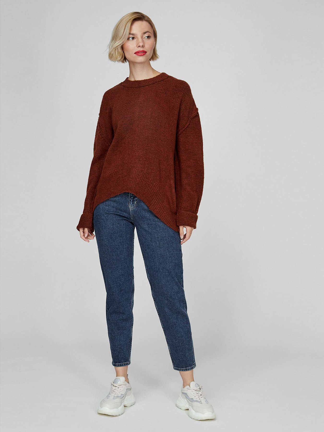 Свитер Sassofono модель A201-SC-7186, Кориця Свитер Sassofono модель A201-SC-7186, Кориця Фото