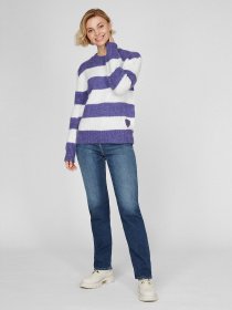 Свитер Sassofono модель A201-SC-7286, Фіолетовий Свитер Sassofono модель A201-SC-7286, Фіолетовий Фото