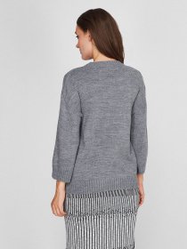 Свитер Sassofono модель A201-SC-8003, Сірий Фото