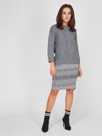 Свитер Sassofono модель A201-SC-8003, Сірий Фото