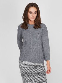 Свитер Sassofono модель A201-SC-8003, Сірий Фото